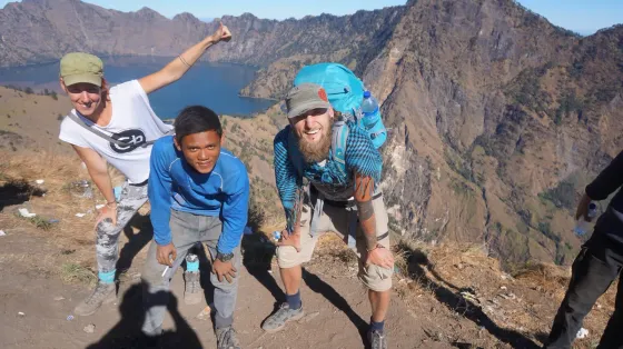 On the way to Rinjani Summit Indonesia 3726m