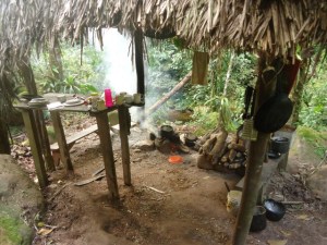 Kitchen at rescue center Cerelias, Peru
