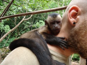 chiquitino on my neck Machin monkey
